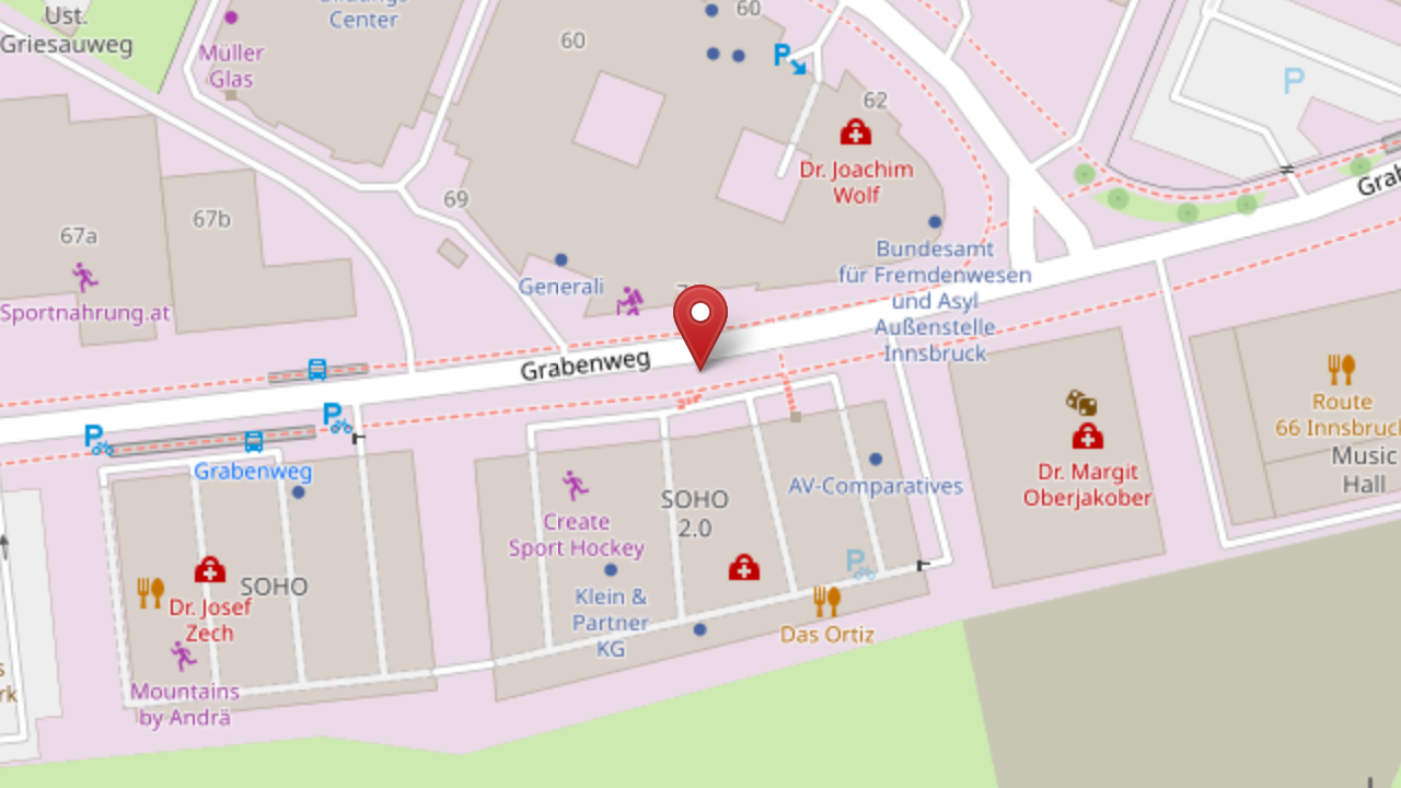 Static office location map